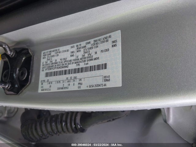 Ford F-150 Xl 2019 1FTEW1CP1KKE60942 Image 9