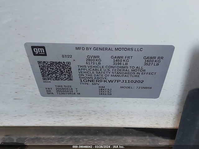 Chevrolet Traverse Ls 2023 1GNERFKW7PJ110202 Image 9