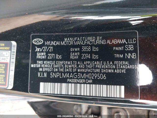 Hyundai ELANTRA SEL 2021 5NPLM4AG3MH029506 Image 9