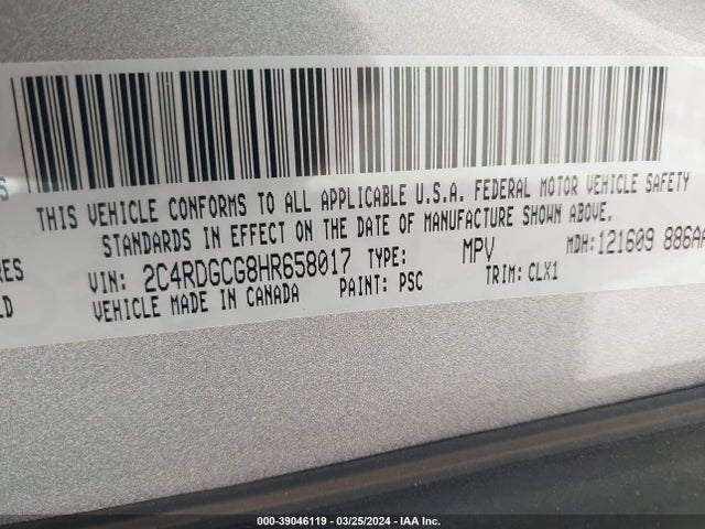 Dodge Grand Caravan Sxt 2017 2C4RDGCG8HR658017 Image 9