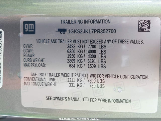 GMC YUKON XL DENALI 2023 1GKS2JKL7PR352700 Image 9