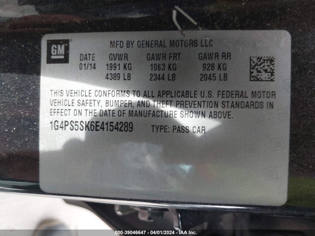 1G4PS5SK6E4154289 Buick Verano Leather Group