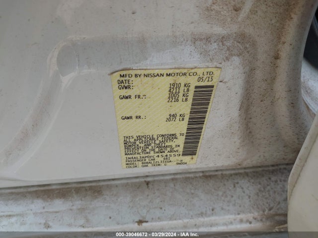 Nissan Altima 2.5 Sv 2015 1N4AL3AP0FC454559 Image 9
