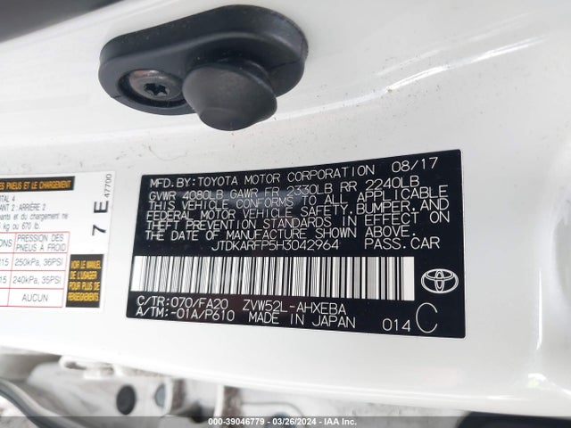 Toyota Prius Prime Plus 2017 JTDKARFP5H3042964 Image 9