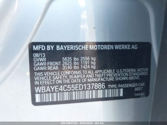 WBAYE4C55ED137886 BMW 740LI