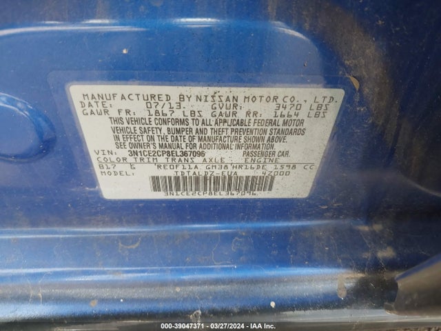 Nissan Versa Note Sv 2014 3N1CE2CP8EL367096 Image 9