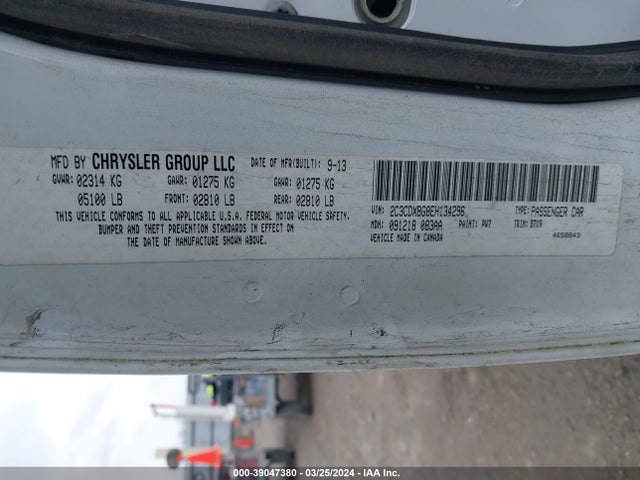 Dodge Charger Se 2014 2C3CDXBG8EH134296 Image 9