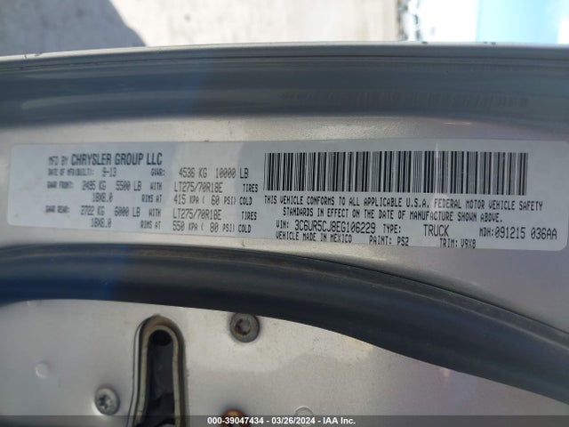 RAM 2500 Tradesman 2014 3C6UR5CJ8EG106229 Image 9