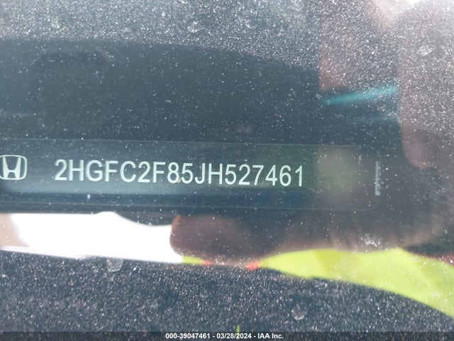Honda CIVIC EX 2018 2HGFC2F85JH527461 Image 9