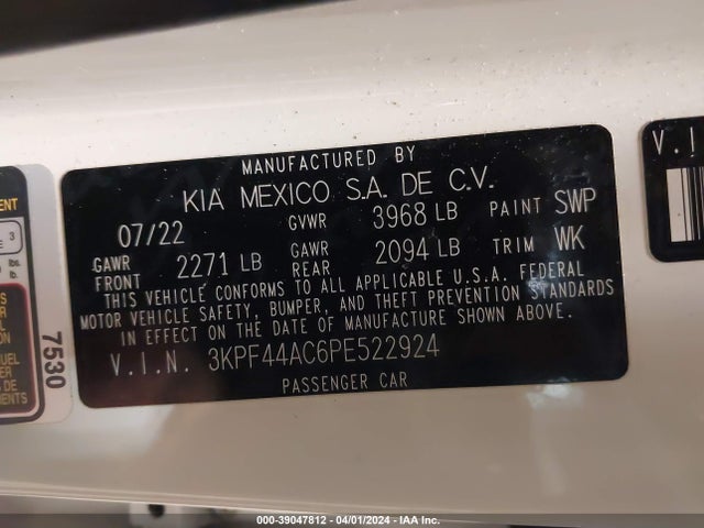KIA FORTE GT 2023 3KPF44AC6PE522924 Image 9