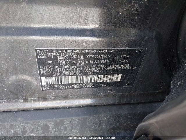 Toyota Rav4 Xle 2021 2T3P1RFV2MC227003 Image 9