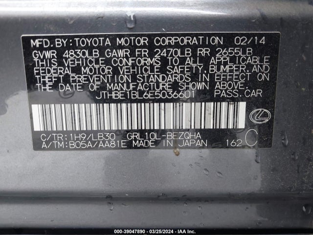 Lexus GS 350 2014 JTHBE1BL6E5036601 Image 9