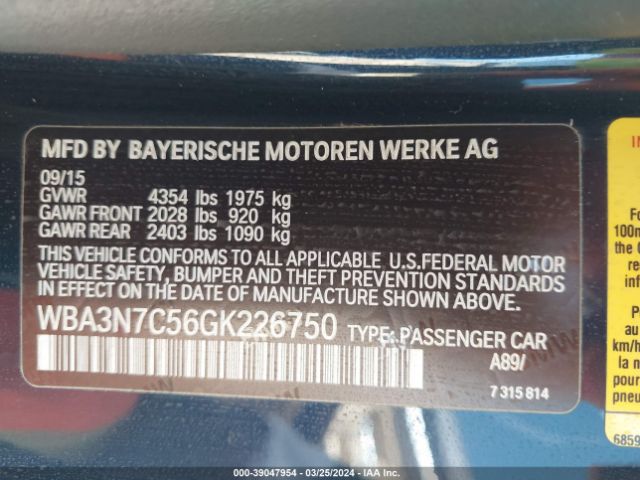 WBA3N7C56GK226750 BMW 428i