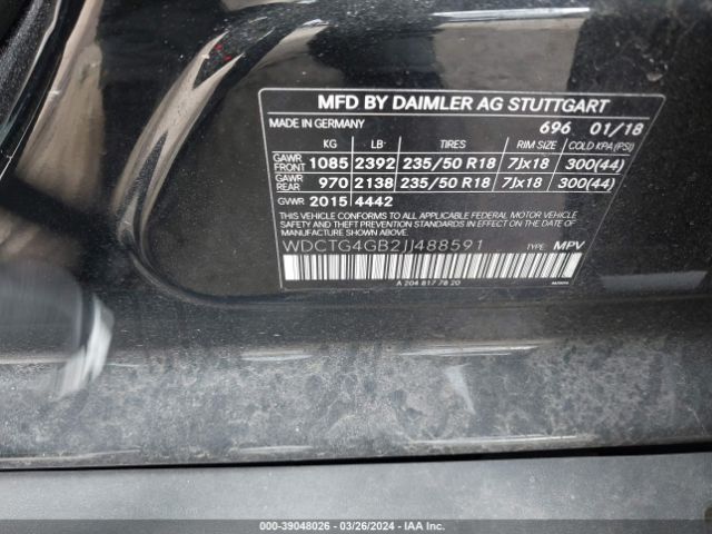 2018 MERCEDES-BENZ GLA WDCTG4GB2JJ488591 Photo 8