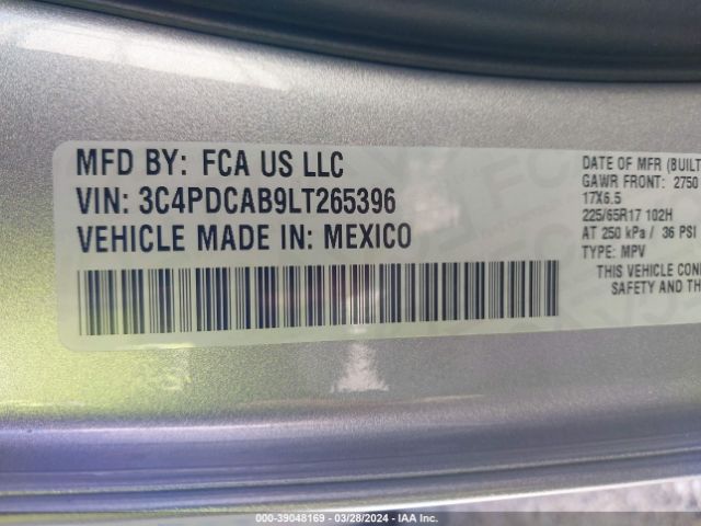 3C4PDCAB9LT265396 Dodge Journey Se Value