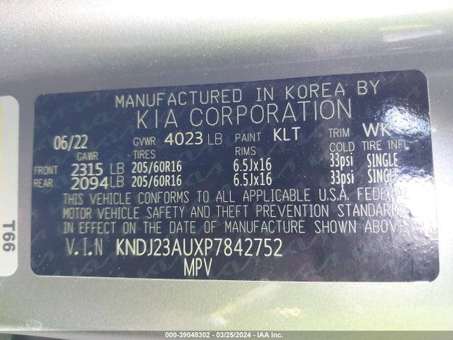 KIA SOUL LX 2023 KNDJ23AUXP7842752 Image 9