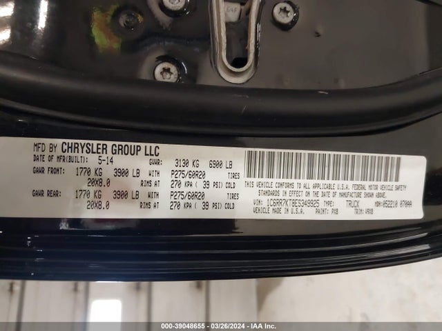 RAM 1500 Express 2014 1C6RR7KT8ES349925 Image 9