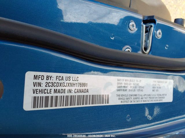 2C3CDXGJXNH176991 Dodge Charger Scat Pack
