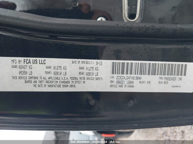 Dodge Charger Sxt 2015 2C3CDXJG4FH919840 Image 9