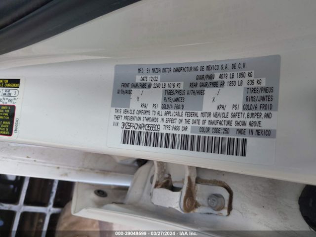 3MZBPACM4PM356609 Mazda Mazda3 2.5 S Preferred
