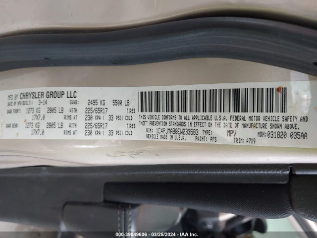 Jeep Cherokee Sport 2014 1C4PJMAB8EW233583 Image 9