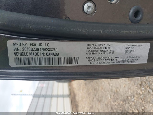Dodge Challenger Gt 2022 2C3CDZJG4NH233260 Image 9