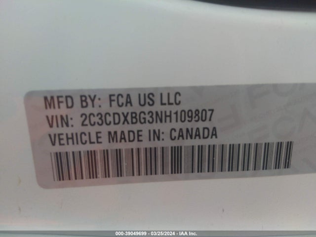 Dodge Charger Sxt Rwd 2022 2C3CDXBG3NH109807 Image 9