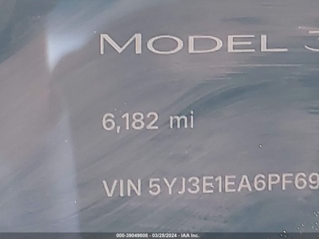 5YJ3E1EA6PF692752 Tesla Model 3 Rear-wheel Drive
