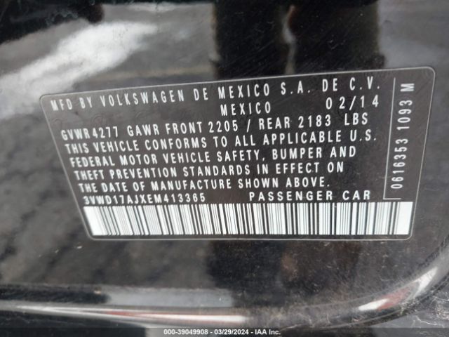 3VWD17AJXEM413365 Volkswagen Jetta 1.8t Se