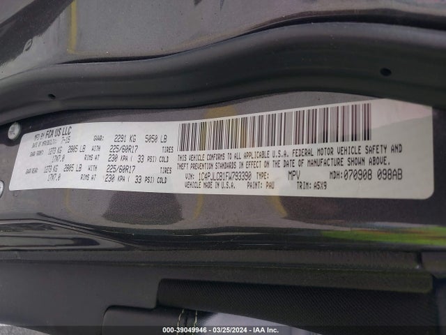 Jeep Cherokee Latitude 2015 1C4PJLCB1FW793390 Image 9