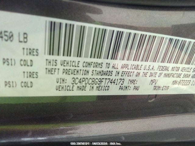 Dodge Journey Sxt 2015 3C4PDCBG9FT744173 Image 9