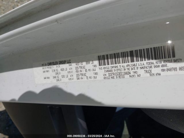 3C6TRVDG3EE120694 RAM Promaster 2500 High Roof