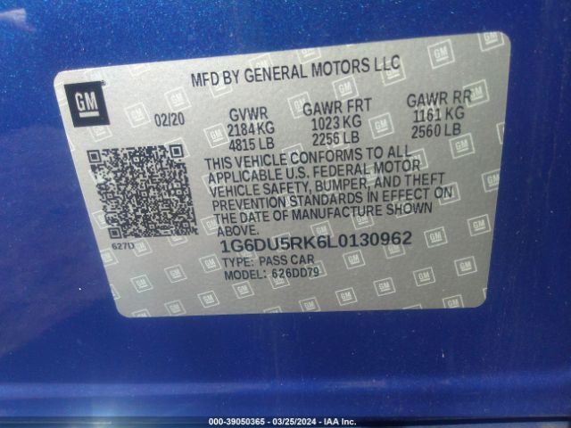 1G6DU5RK6L0130962 Cadillac Ct5 Sport