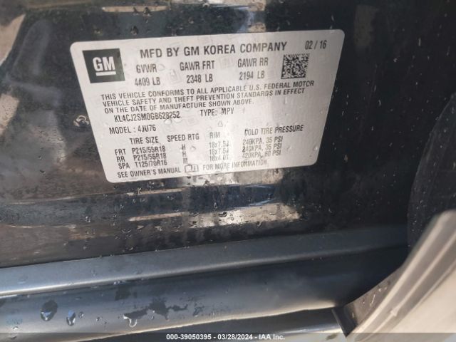 KL4CJ2SM0GB628252 Buick Encore Sport Touring