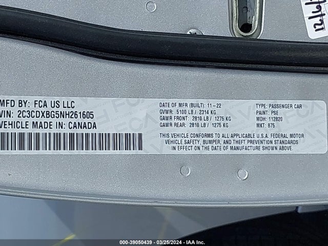 Dodge Charger Sxt Rwd 2022 2C3CDXBG5NH261605 Image 9