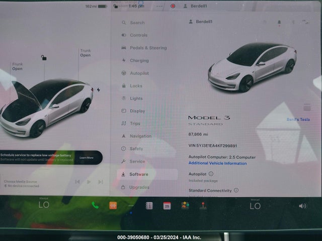 Tesla Model 3 Long Range/mid Range/standard Range/standard Range Plus 2019 5YJ3E1EA4KF299891 Image 7