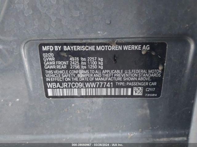 WBAJR7C09LWW77741 BMW 530i Xdrive