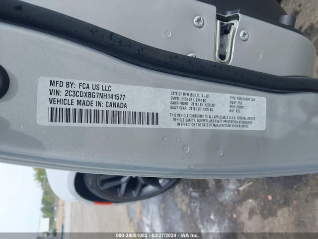 Dodge Charger Sxt Rwd 2022 2C3CDXBG7NH141577 Image 9