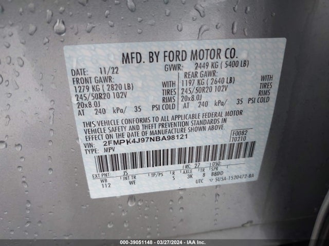 Ford Edge St-line 2022 2FMPK4J97NBA98121 Image 9