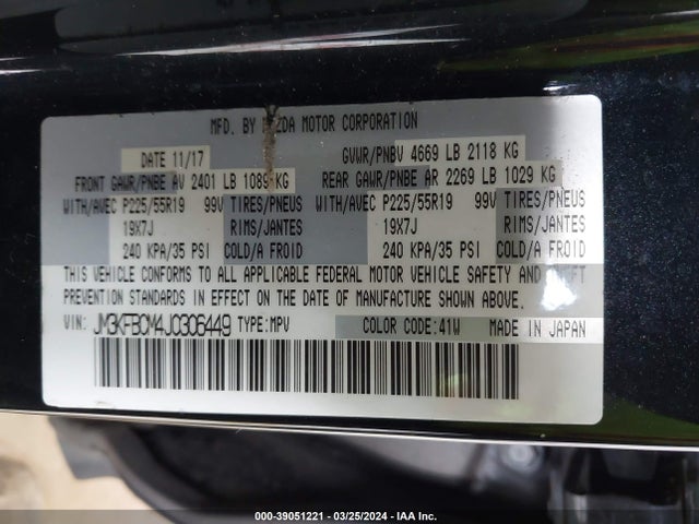 Mazda Cx-5 Touring 2018 JM3KFBCM4J0306449 Image 9