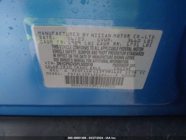 Nissan Kicks Sv Xtronic Cvt 2023 3N1CP5CV3PL552010 Image 9