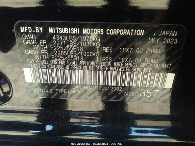 JA4ARUAU1PU012092 Mitsubishi Outlander Sport 2.0 Se Awc