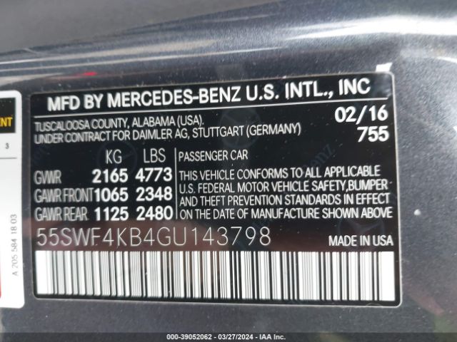 55SWF4KB4GU143798 Mercedes-Benz C 300 4matic/luxury 4matic/sport 4matic