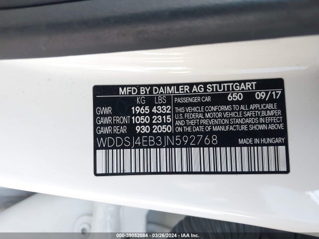 Mercedes-Benz CLA 250 2018 WDDSJ4EB3JN592768 Image 9