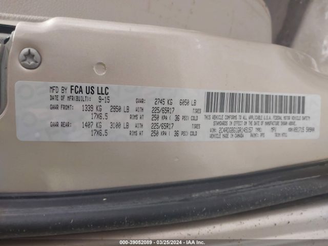 2C4RDGBG1GR145157 Dodge Grand Caravan American Value Pkg