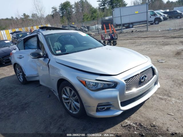 2014 Infiniti Q50 Premium მანქანა იყიდება აუქციონზე, vin: JN1BV7AR3EM704003, აუქციონის ნომერი: 39052155