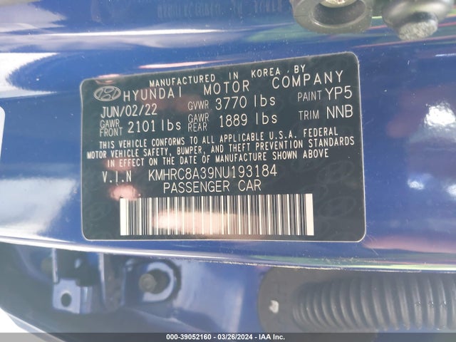 Hyundai Venue Limited 2022 KMHRC8A39NU193184 Image 9