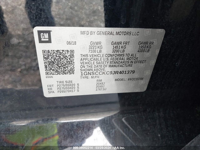 Chevrolet Tahoe Premier 2018 1GNSCCKC9JR401379 Image 9