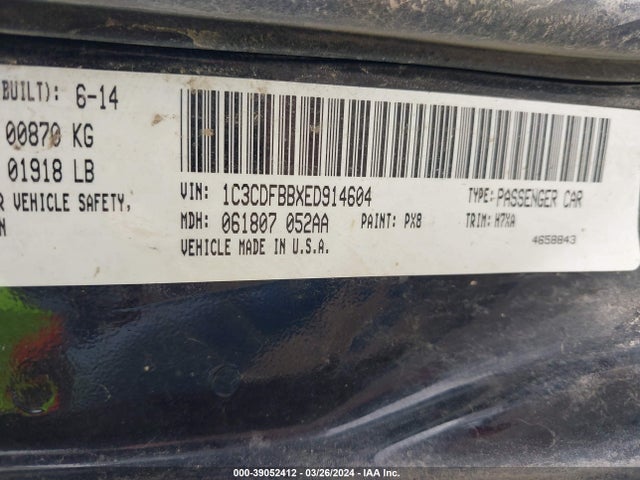 Dodge DART SXT 2014 1C3CDFBBXED914604 Image 9