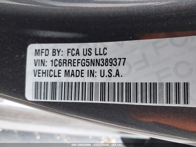 1C6RREFG5NN389377 RAM 1500 Lone Star  4x2 5'7 Box